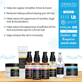 YEOUTH Vitamin C Serum bottle brightens skin and supports even tone.