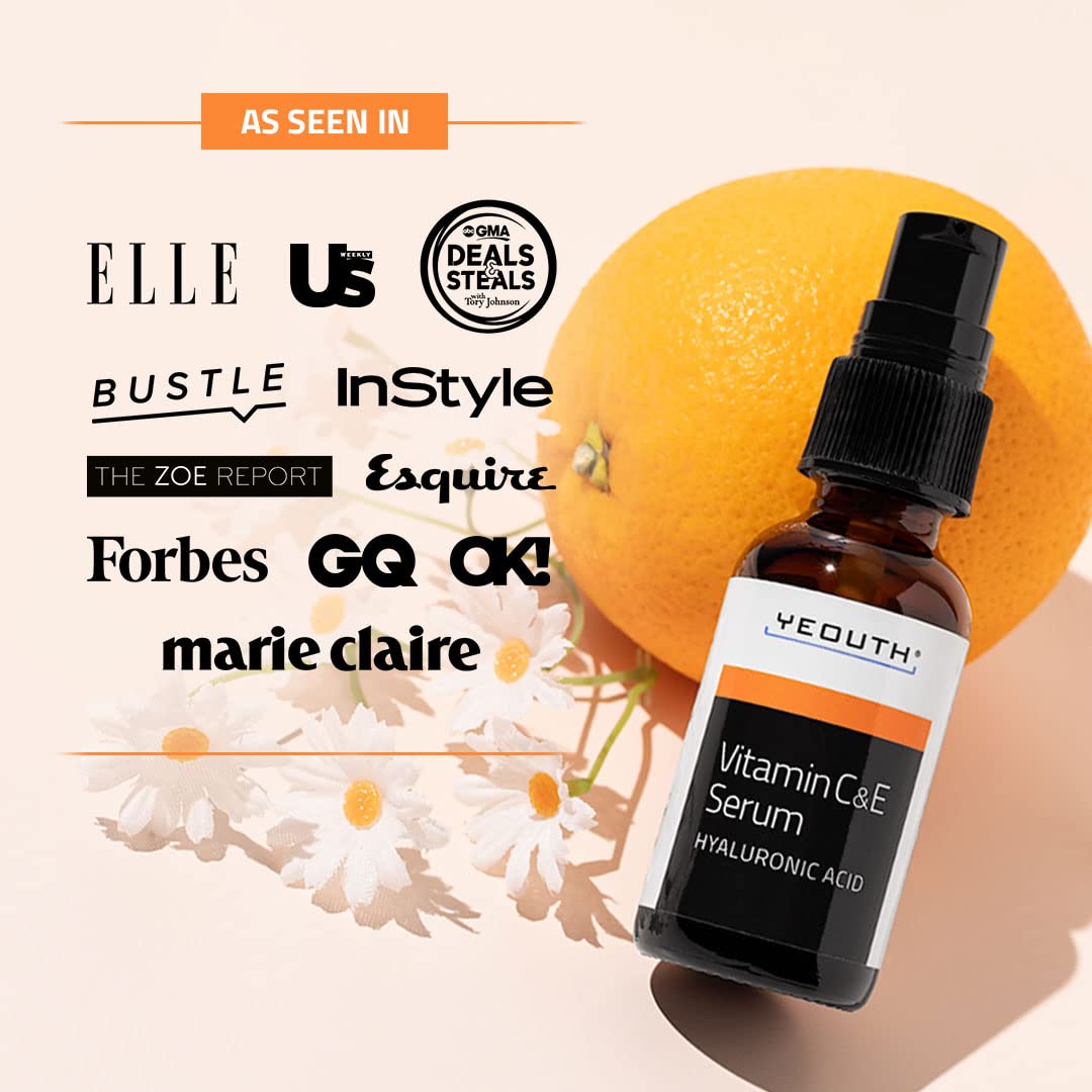 YEOUTH Vitamin C Serum label closeup showing clean formula