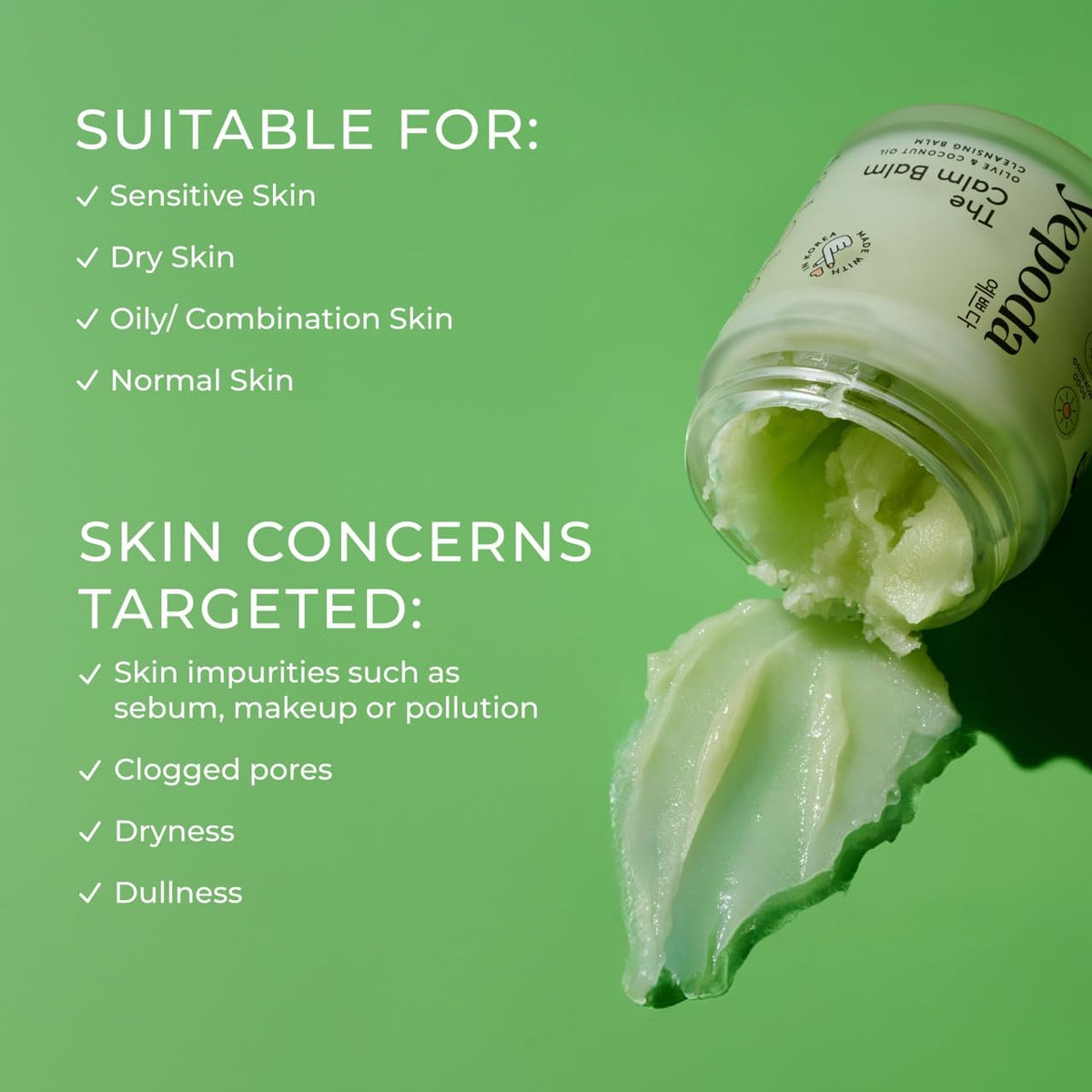Yepoda Calm Balm removes waterproof makeup gently and effectively