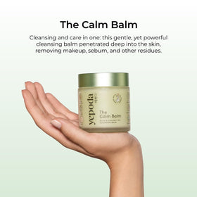 Yepoda Calm Balm texture being massaged into skin for deep cleansing