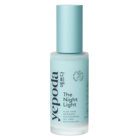 Yepoda The Night Light jar for overnight, oil-free hydration suitable for all skin types.