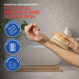 Yerba Prima Tampico Skin Brush with natural bristles for gentle daily exfoliation