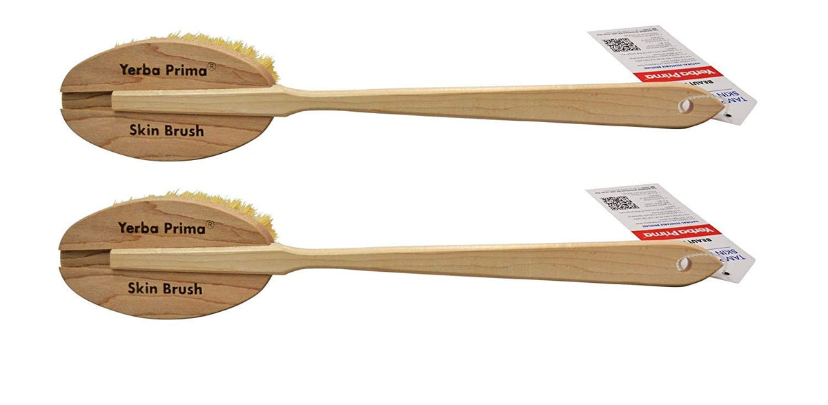 Yerba Prima Tampico Skin Brush Pack of 2 offers natural exfoliation for radiant skin