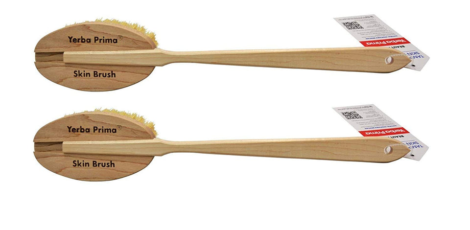 Yerba Prima Tampico Skin Brush Pack of 2 offers natural exfoliation for radiant skin
