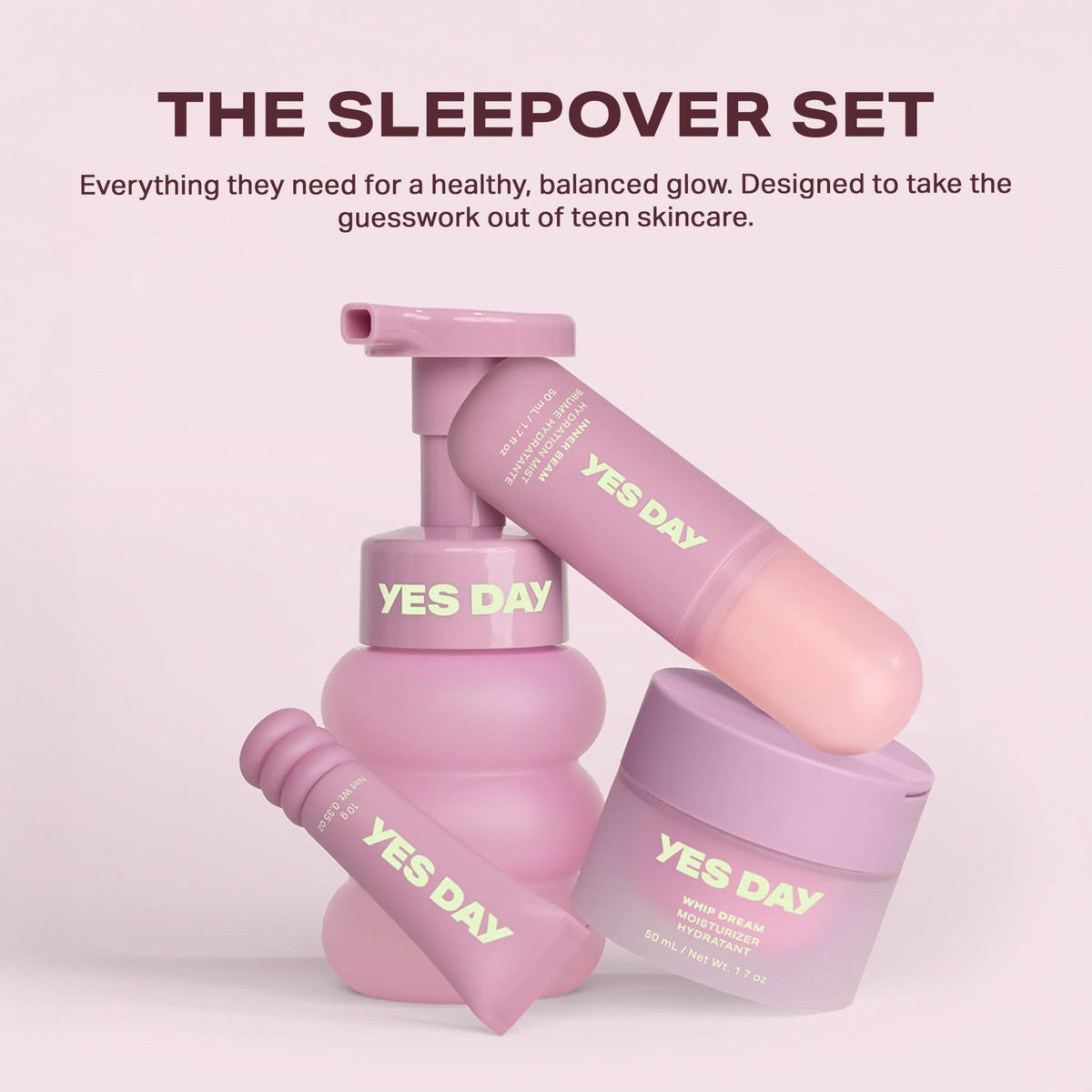 Yes Day Sleepover Set Whip Dream Moisturizer creates a soft, hydrated glow.