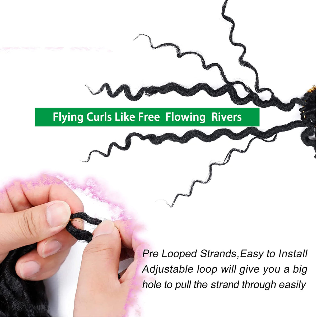 YESEGO easy install crochet hair for beginners and quick styling