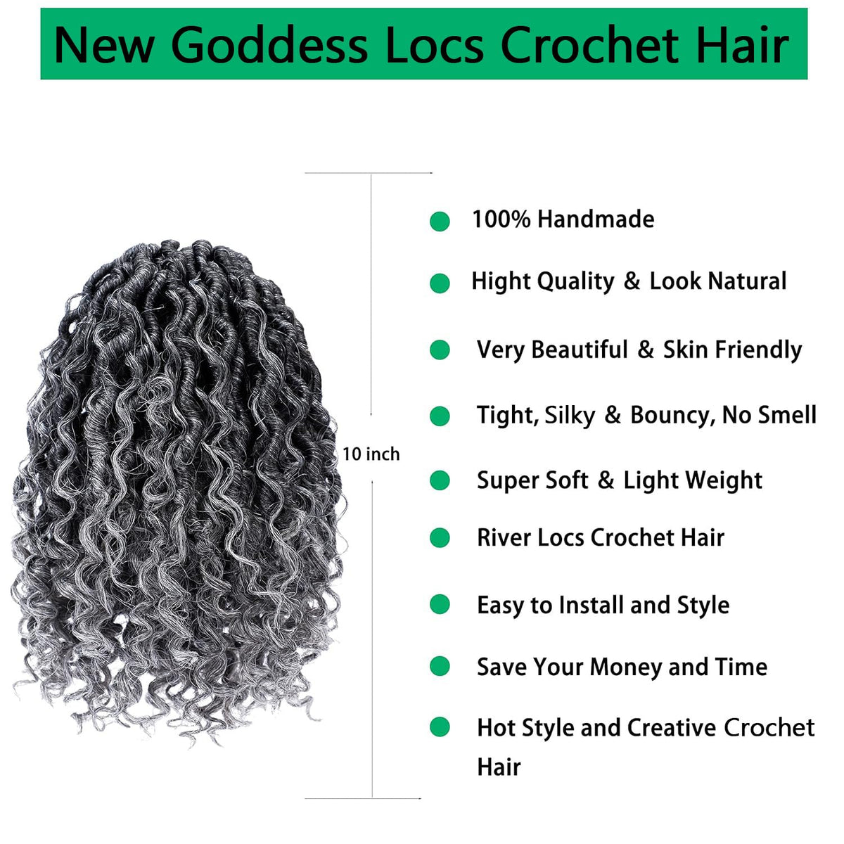 YESEGO soft river locs with curly ends showing movement