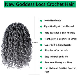 YESEGO soft river locs with curly ends showing movement