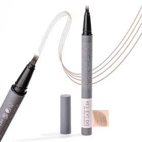 YES.EYE DO light gray eyebrow pencil with four-prong precision creates natural hair-like strokes.