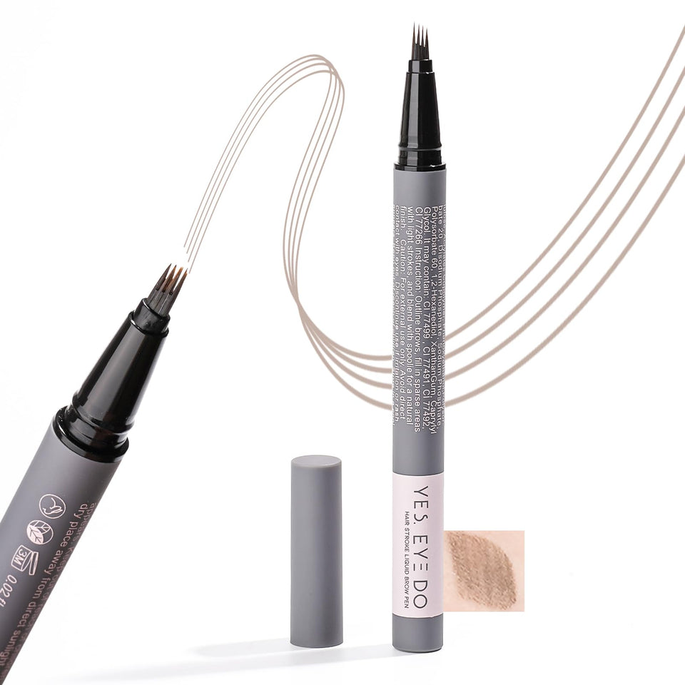 YES.EYE DO light gray eyebrow pencil with four-prong precision creates natural hair-like strokes.