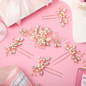 Yeshone pearl accent hair pin adds refined shimmer to hair