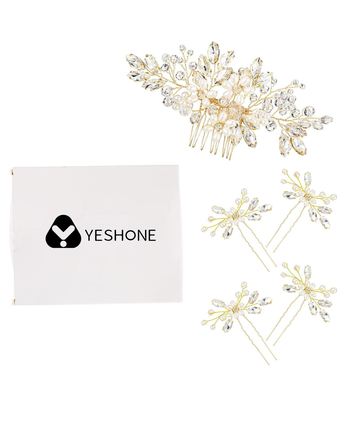 Yeshone sparkling hair accessories pack for wedding day looks