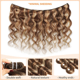 YesHuray 100% real human hair shine close-up for healthy look.