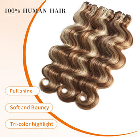 YesHuray ombre brown body wave texture in 20in for versatile styling.