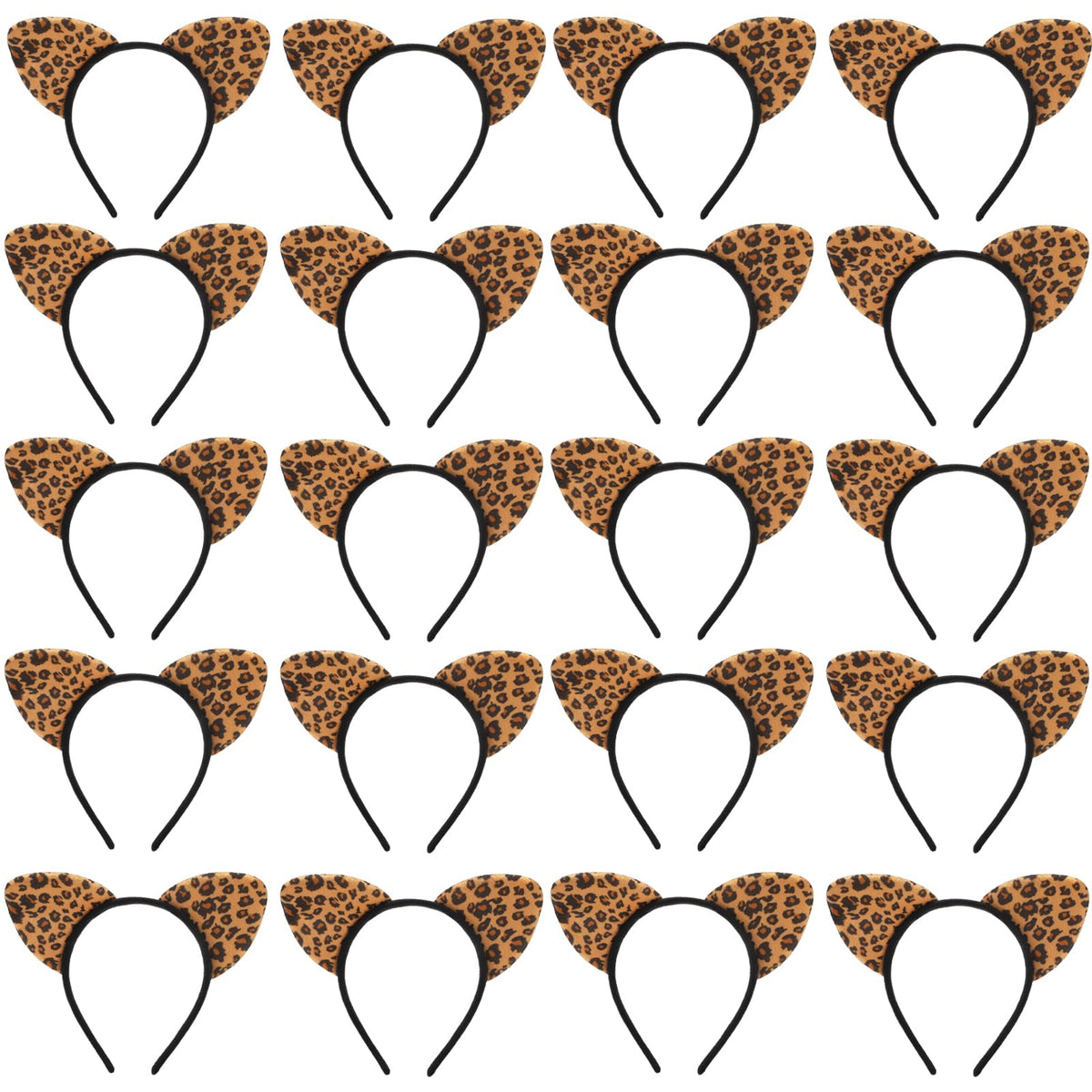 Yesland cheetah ears headband detail with soft plush material.