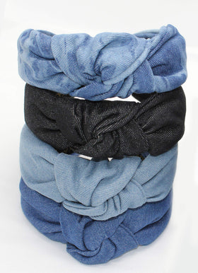 YETASI denim light blue headband care instructions for color retention