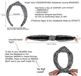 YETASI denim light blue headband soft material for all-day wear