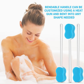 Yetene blue bath scrubber kit enhances routine cleansing with better grip.