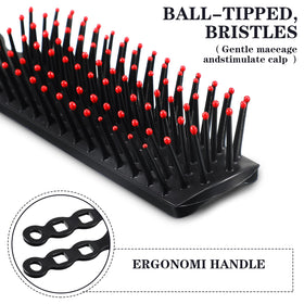 Yetene travel detangling hair brush with a compact 7.5 inch design.