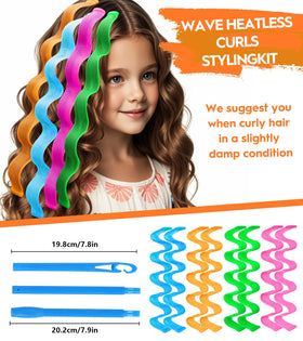 YEVYO full set of 40 curlers and 2 hooks for even styling on long hair.