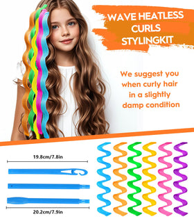 YEVYO heatless curlers orange pack versatile styling for various hair lengths