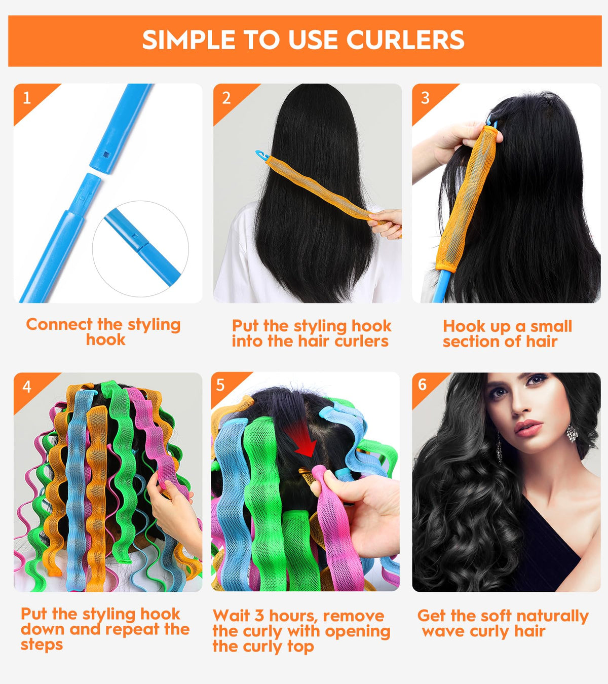 YEVYO reusable lightweight material supports comfortable heatless styling.