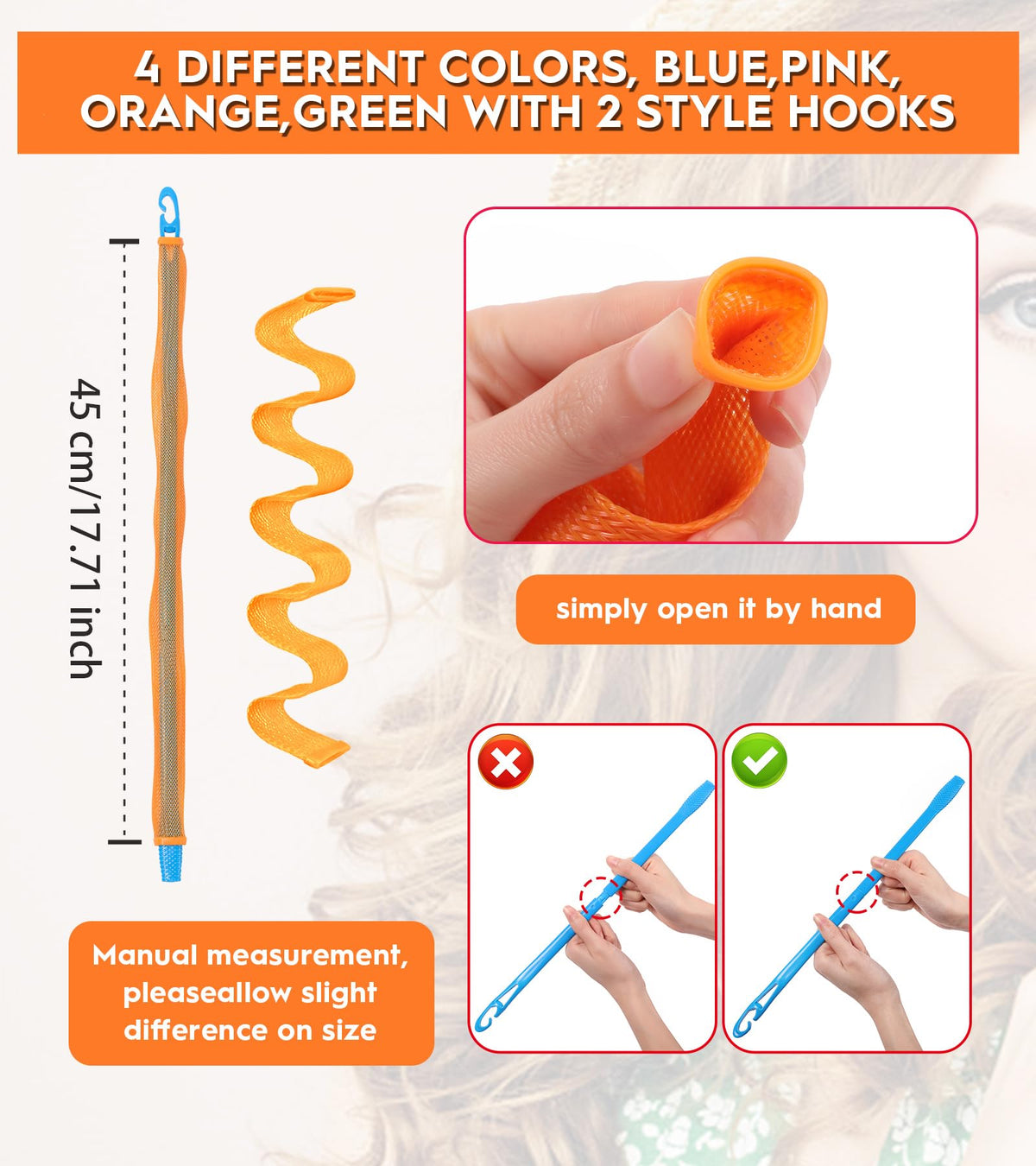 YEVYO shoulder-length hair curler compatible for medium hair styling.