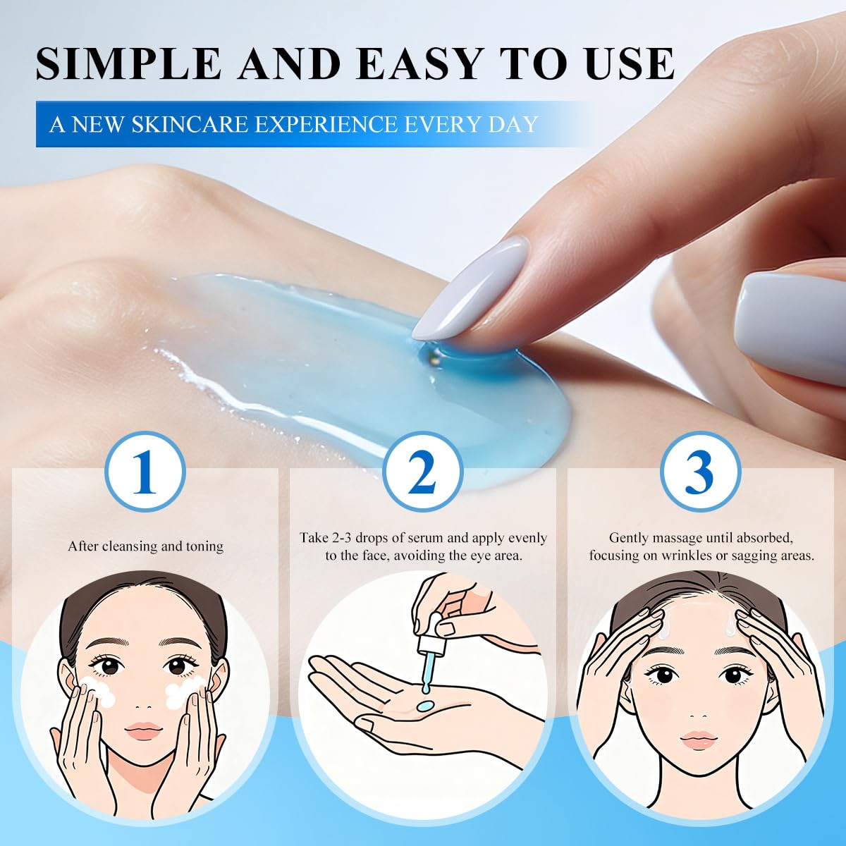Yeweian serum being applied as part of a simple nightly routine.
