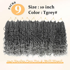 YEWELL Goddess Box Braids TGrey side view, soft texture and easy maintenance.