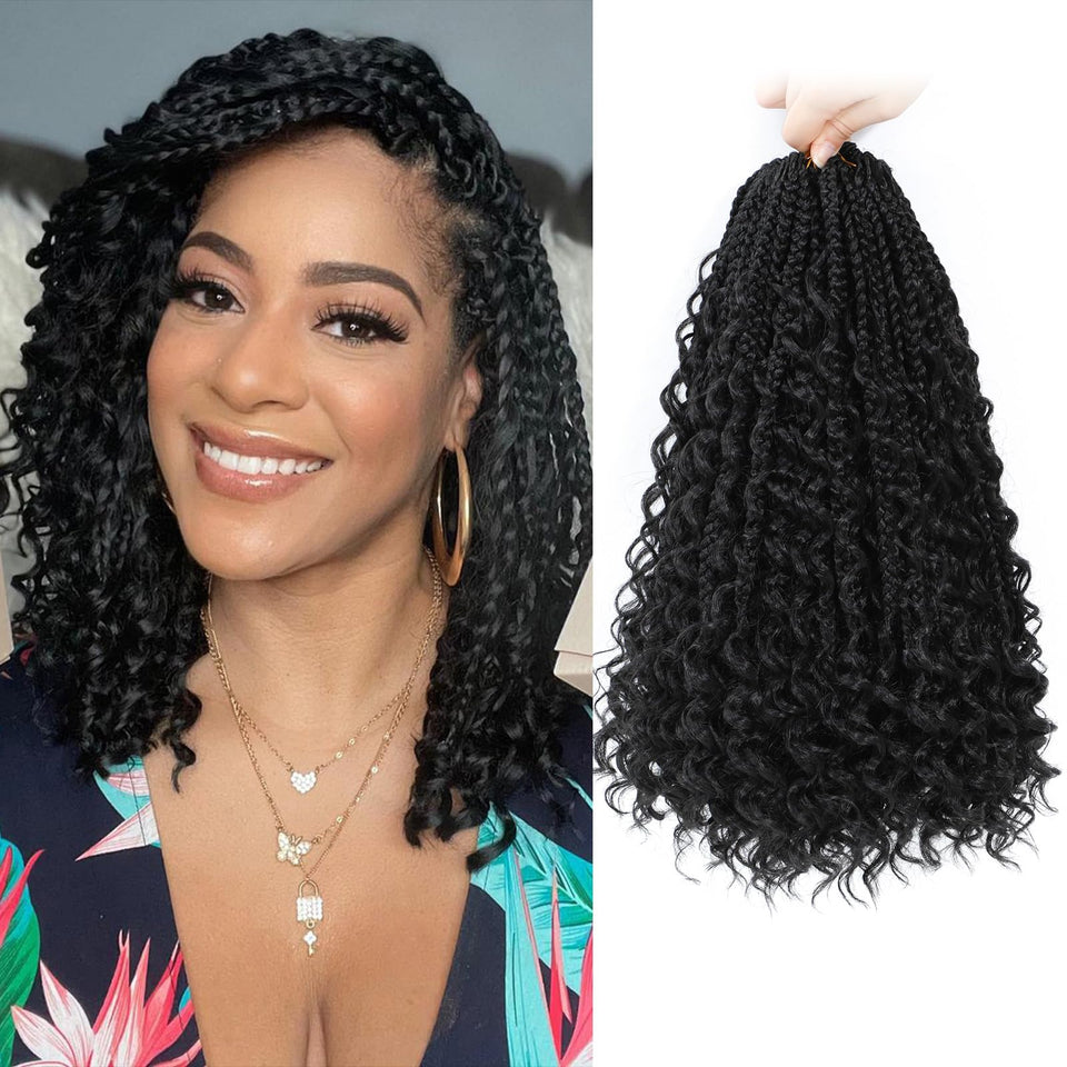 Yewell Goddess Box Braids crochet hair in 12inch, lightweight protective style for daily wear