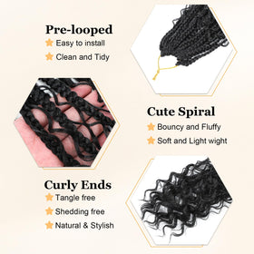 YEWELL Lightweight and soft crochet braids for comfortable 10 inch wear