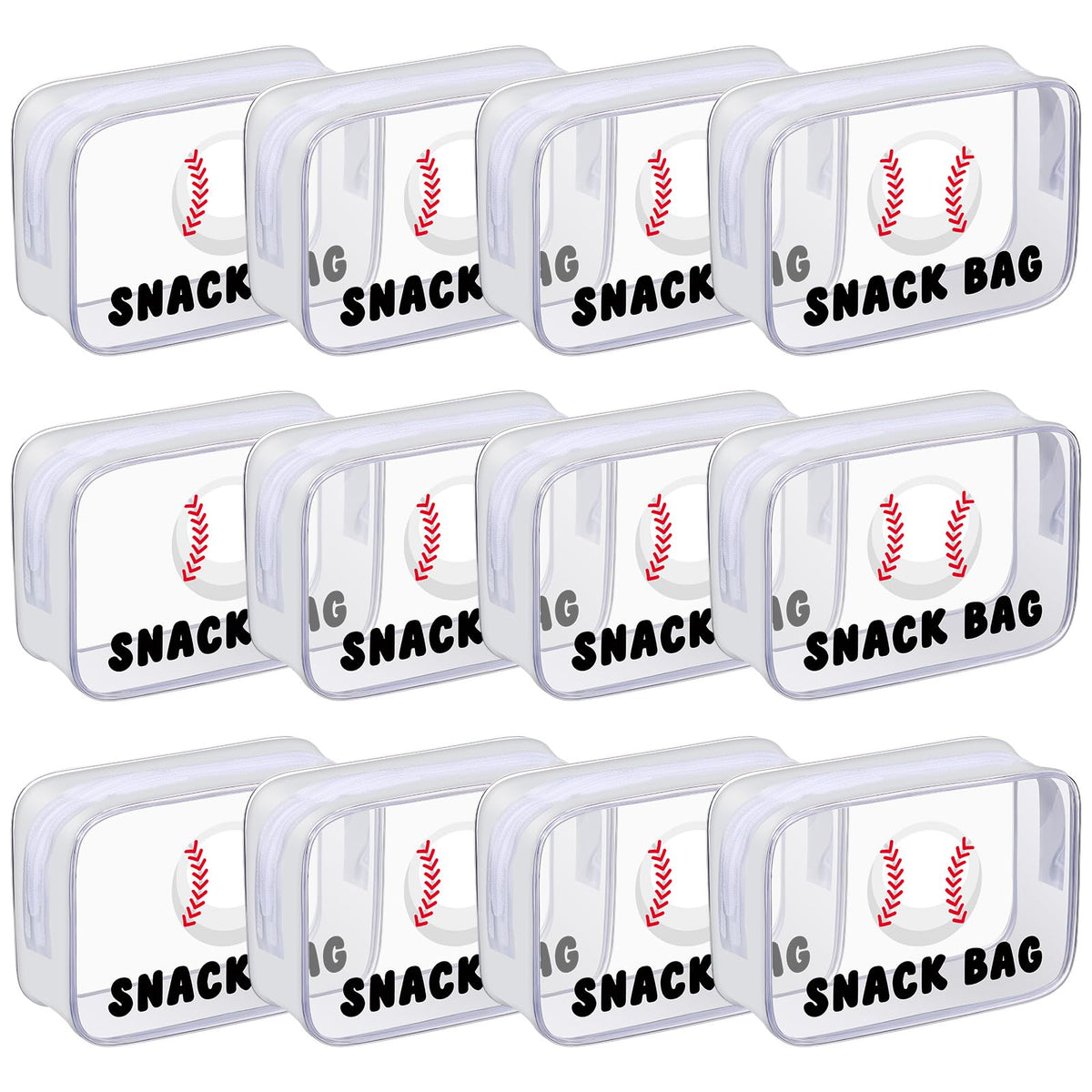 Yeyeplum baseball snack bags front design, ideal for gifts and party favors.