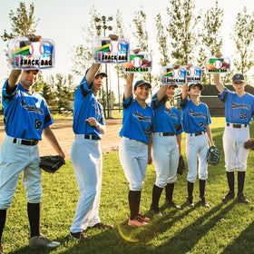 Yeyeplum baseball snack bags 12-pcs pack, versatile for snacks and small prizes.