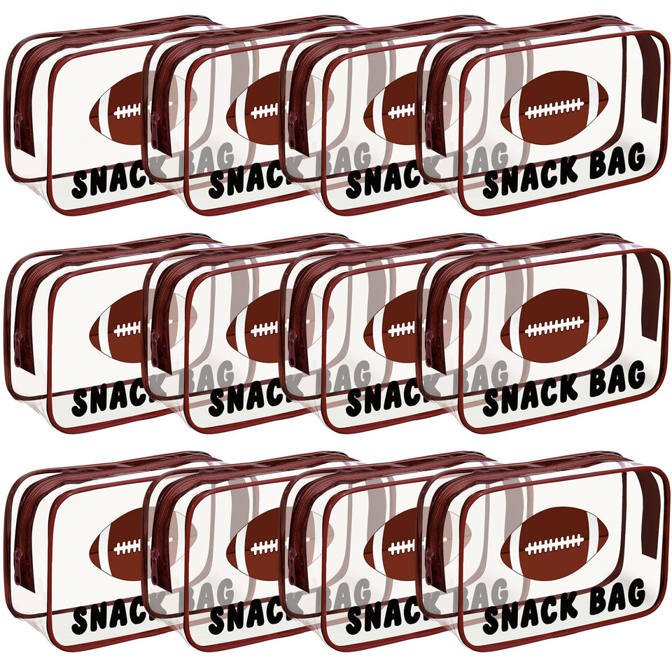 Yeyeplum football snack bags with clear PVC for easy snack viewing