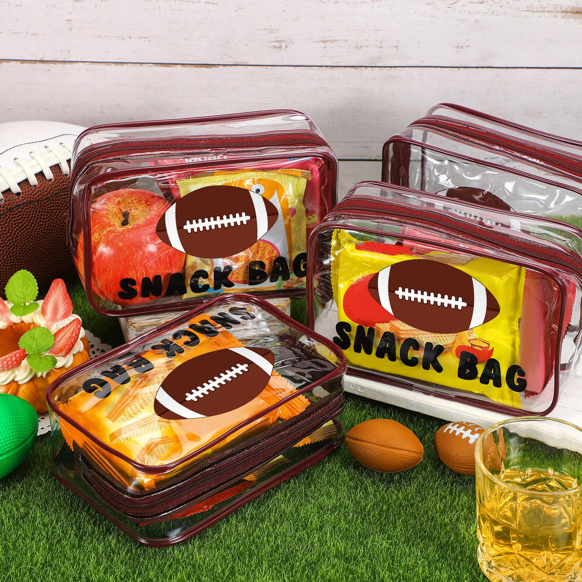 Yeyeplum durable PVC football bags resist wear for party favors