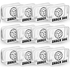 Yeyeplum volleyball snack bags front view show durable clear PVC for snacks
