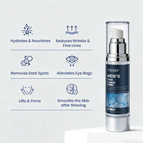 YFDSRF daily moisturizer bottle for morning and night skincare.