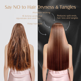 YFONG 22 Momme mulberry silk close-up shows smooth texture for hair and skin.