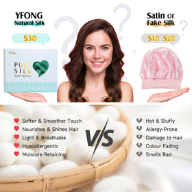 YFONG silk bonnet anti-fall-loop design prevents shifting during sleep