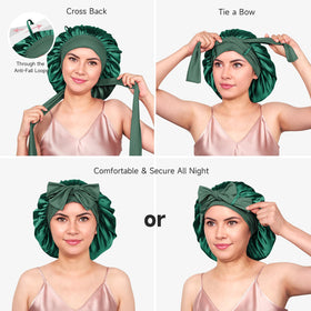 YFONG silk bonnet curly-hair friendly for medium-thick curls