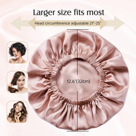 YFONG silk bonnet helps minimize friction and frizz during sleep