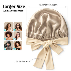 YFONG silk bonnet helps lock in moisture overnight
