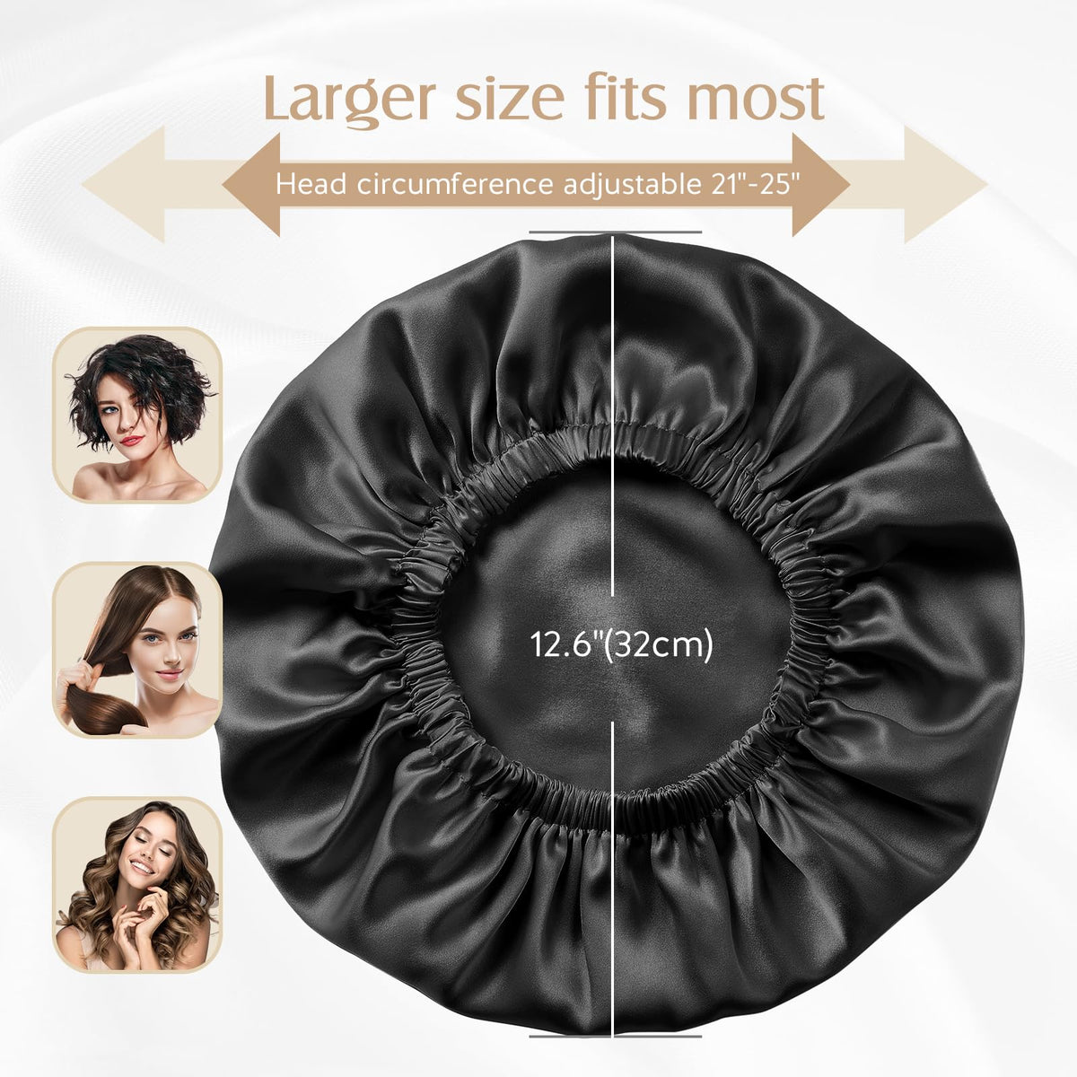 YFONG silk bonnet supports moisture retention for smoother hair in the morning.