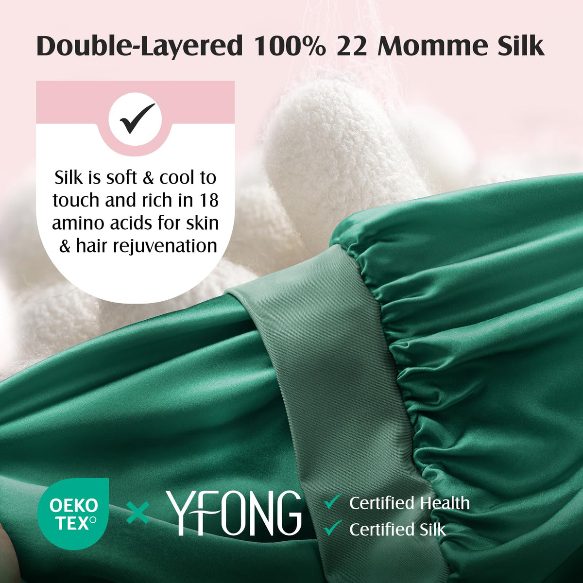YFONG silk bonnet smooth-hair preserves moisture for glossy morning curls