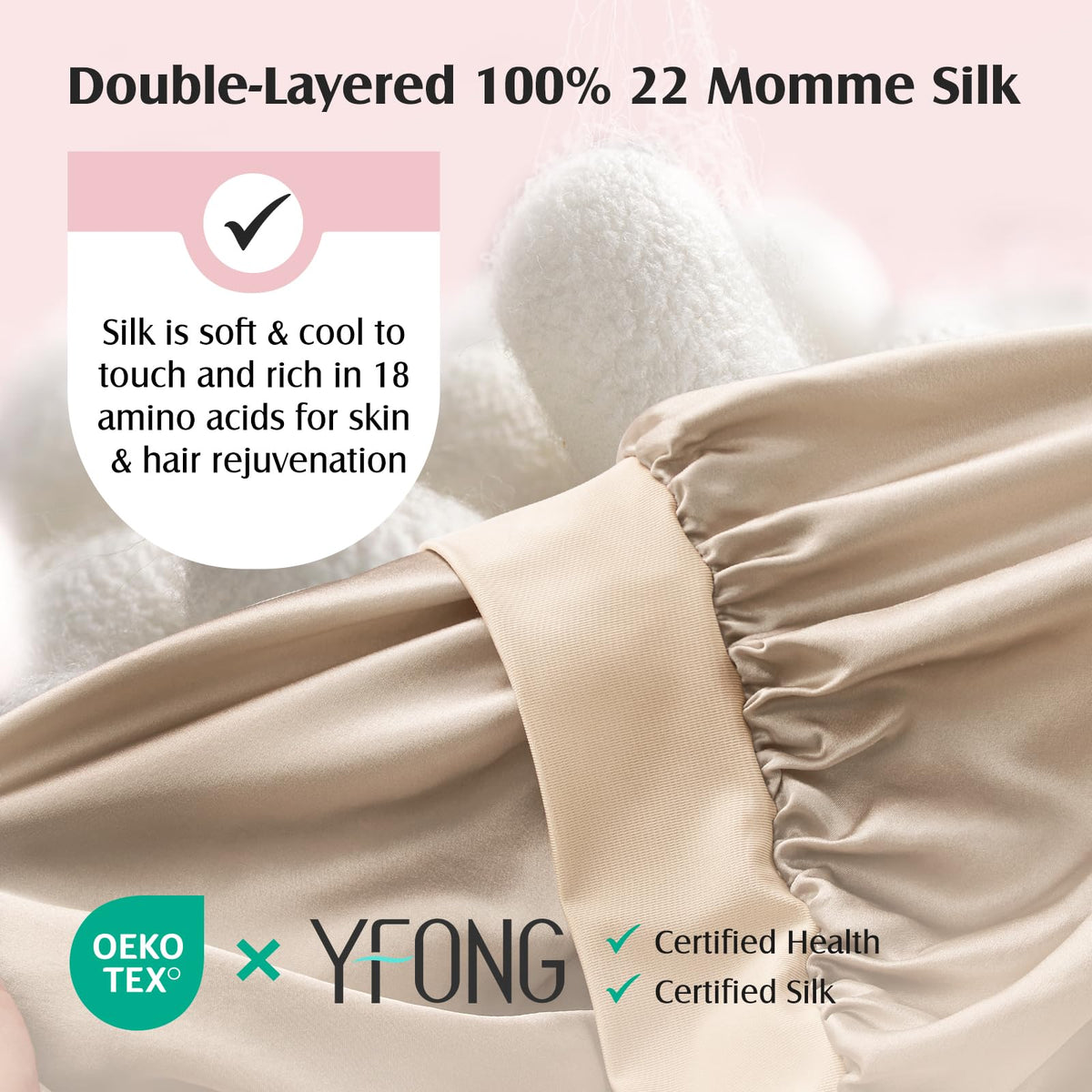 YFONG silk bonnet soft texture for comfortable overnight wear