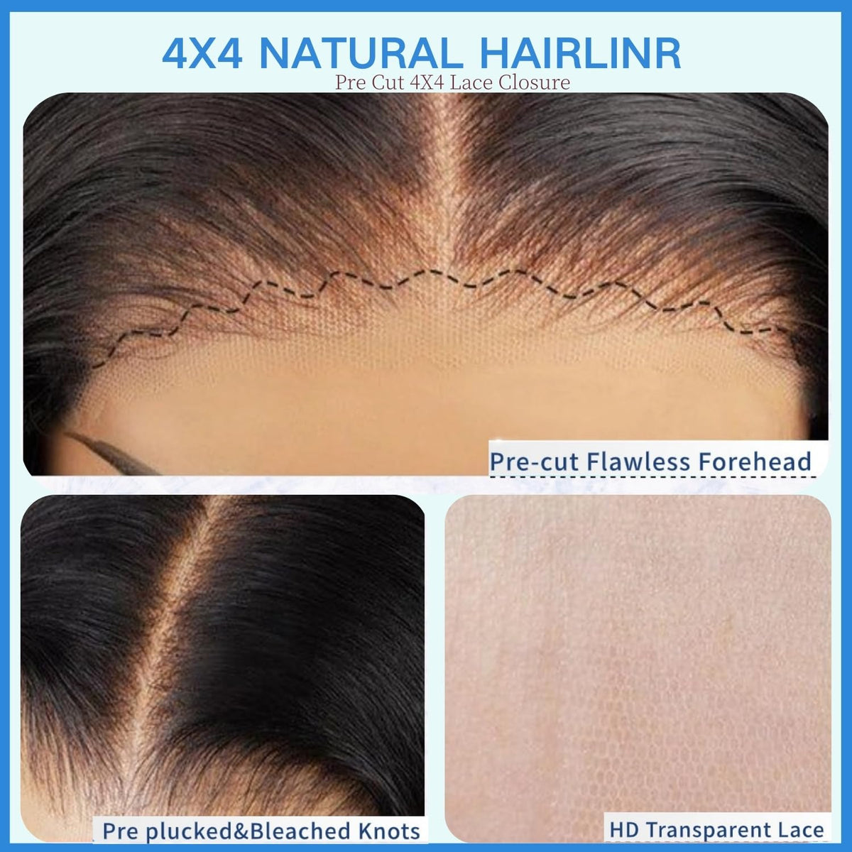 YFOXI Brazilian virgin human hair texture close-up, soft strands.
