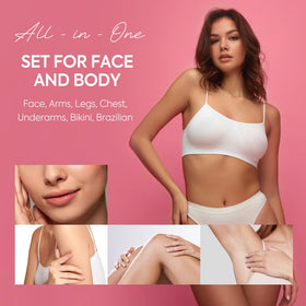 YGCODE face wax strips application demonstrates smooth facial contour coverage
