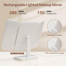YGGPOQO compact folding makeup mirror for desks and drawers