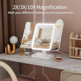 YGGPOQO mirror with smart memory and 360° rotation for easy angles