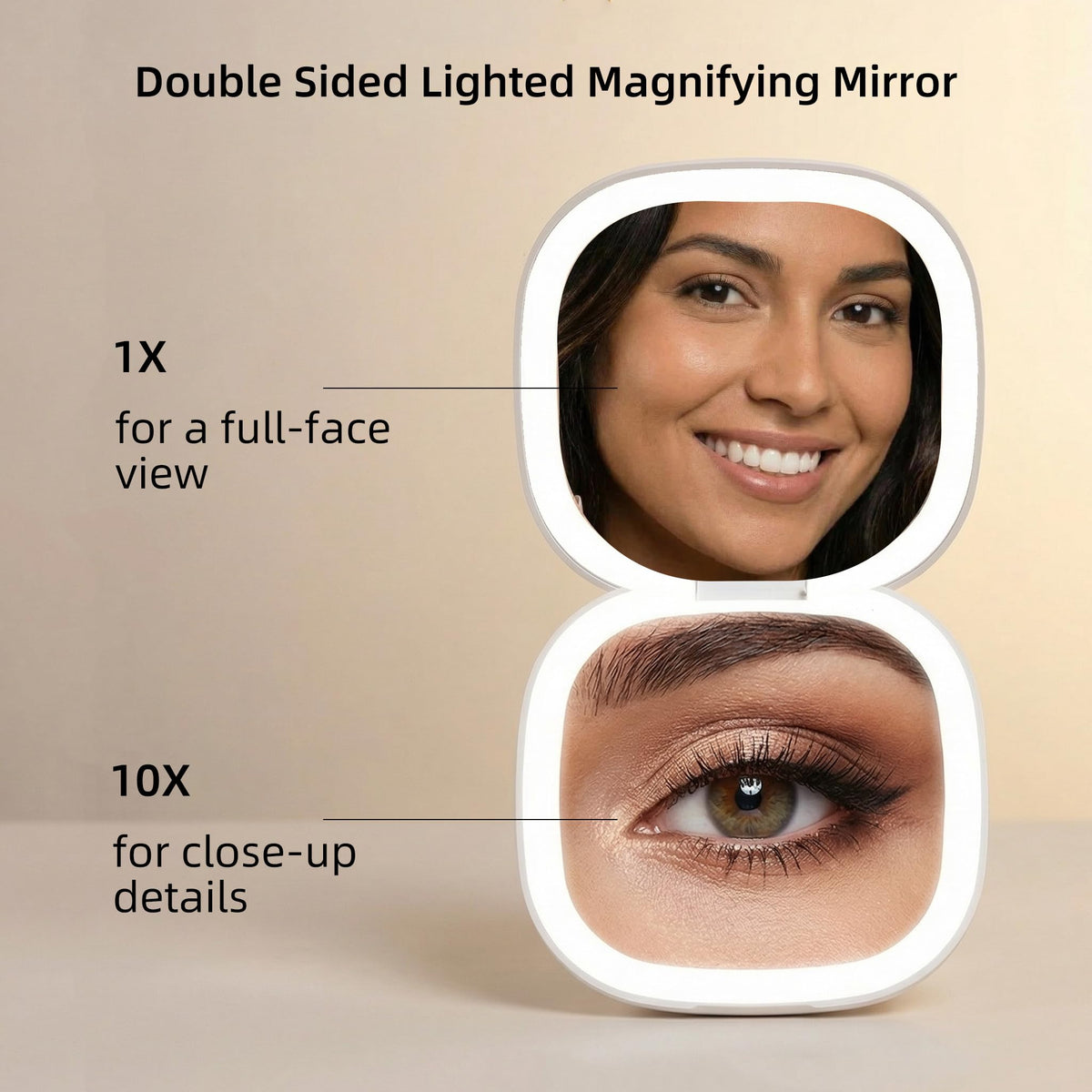 YGGPOQO travel mirror fits in a purse for on-the-go touch-ups